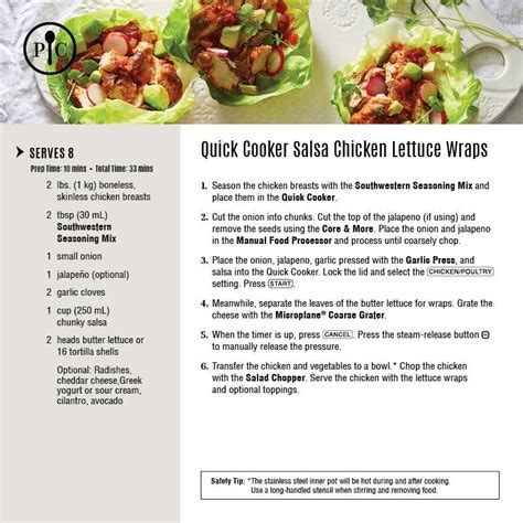 Quick Cooker Salsa Chicken Lettuce Wraps | Recipe | Rockcrok recipes ...