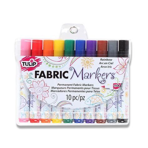 Purchase the Tulip® Fabric Markers®, Brush Tip Rainbow at Michaels