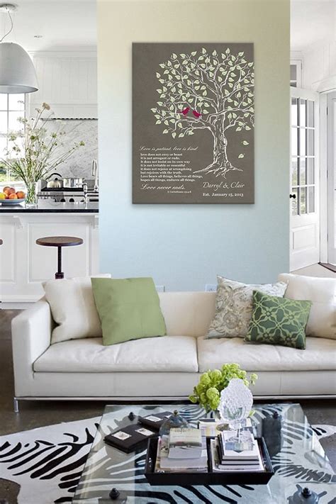 Personalized Family Tree & Lovebirds, Stretched Canvas Wall Art, Make ...