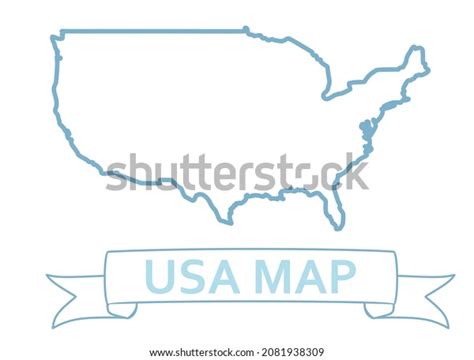 Usa Map Outline Vector Illustration Stock Vector (Royalty Free ...