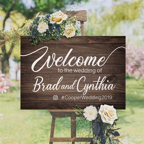 Wedding Welcome Sign Wedding Entrance Sign Rustic Wed - vrogue.co