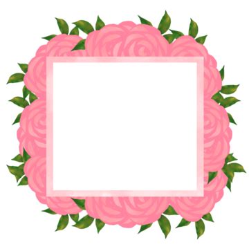 Pink Rose Floral Wedding With Watercolor Hexagonal Frame, Pink Rose, Floral Wedding, Pink ...