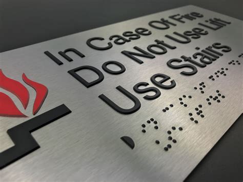 Stainless Steel Braille Sign - Braille Sign Supplies