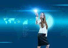 Future Business Solutions (woman In Interface) Stock Photo - Image ...