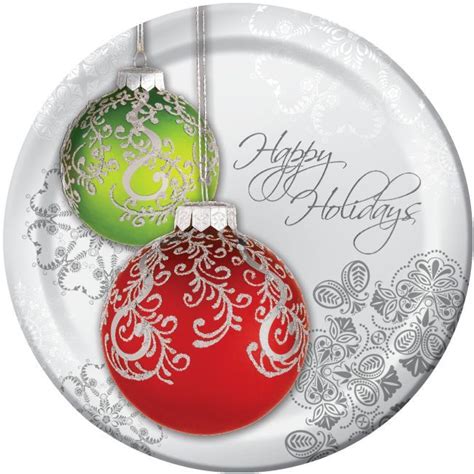 Jingle Bells Round 9-inch Plates | Christmas ornaments, Holiday party ...