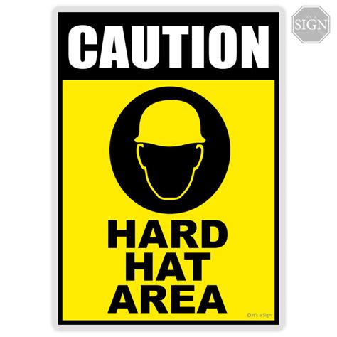 Hard Hat Area Construction Warning - Laminated Signage - A4 / A3 Size | Lazada PH