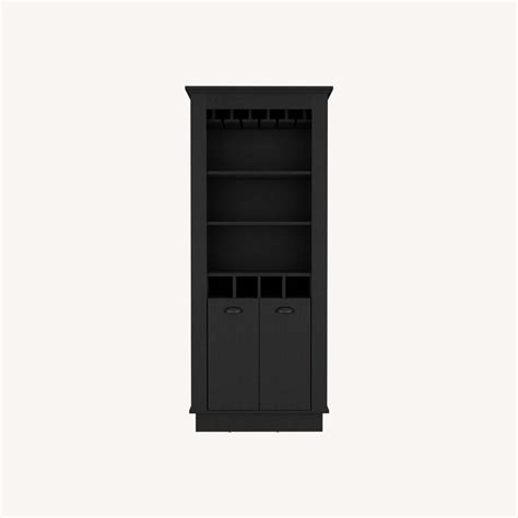 Bar Cabinet Provo, Living Room, Black - AptDeco