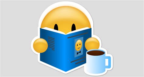 TSLoE3 Emoji Reading An Emoji Book Sticker By Zenet Design By Humans