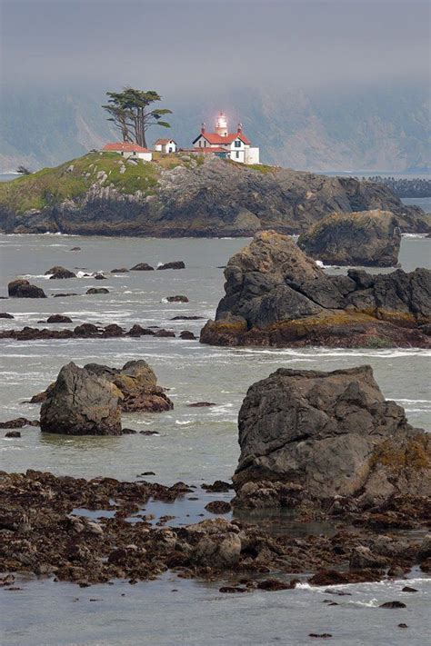 Battery Point Lighthouse at low tide | Crescent city, Lighthouse, California coast