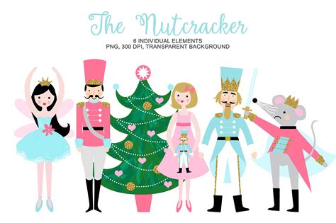 Nutcracker Clipart, Christmas Ballet | Decorative Illustrations ~ Creative Market