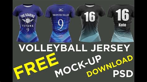 VOLLEYBALL JERSEY MOCK-UP FREE MOCK-UP DOWNLOAD PSD - FULL SUBLIMATION ...