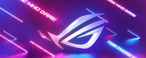 Download Asus Rog Logo With Neon Lights | Wallpapers.com