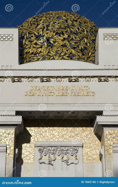 Secession, Art Nouveau in Vienna Stock Photo - Image of laurel ...