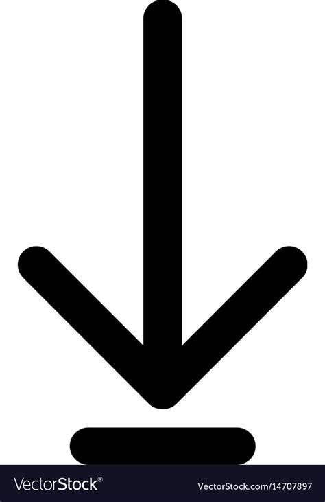 Down arrow or load symbol the black color icon Vector Image