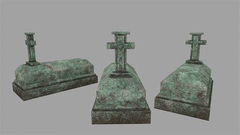 Tombstone Set - 3D Model by icekazim