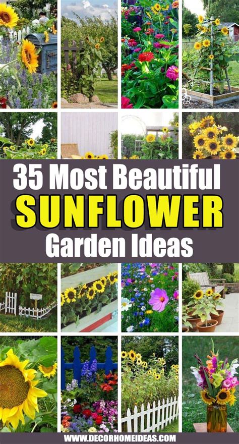 35+ Beautiful Sunflower Garden Ideas To Add Happy Vibes To Your Home | Decor Home Ideas ...