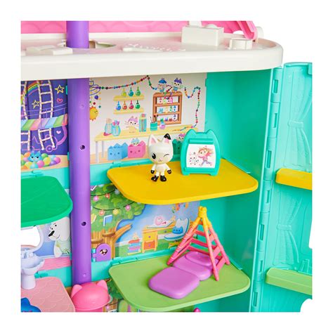 Gabby's Dollhouse, Purrfect Dollhouse with 2 Toy Figures, 8 Furniture Pieces, 3 Accessories, 2 ...