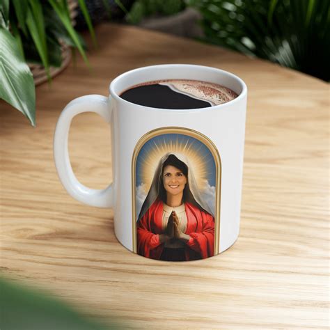 Saint Nikki Haley Prayer Candle Mug, Political Parody, Devotional ...