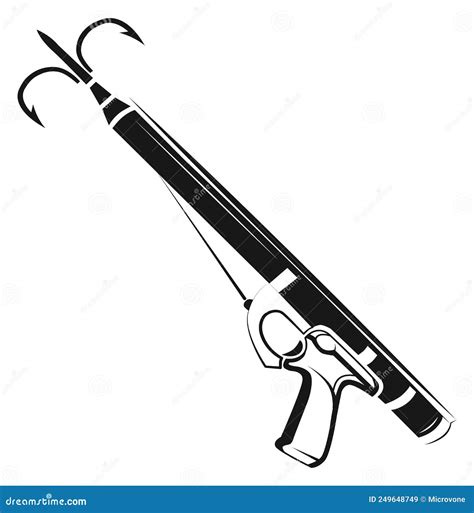 Harpoon Gun Icon. Black Hunting Weapon Symbol Stock Vector - Illustration of activity, graphic ...