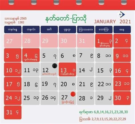 Updates | Myanmar Calendar 2021