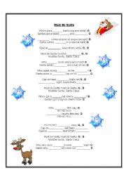 Must be Santa: Lyrics and pictures to learn the songs - ESL worksheet by poleta