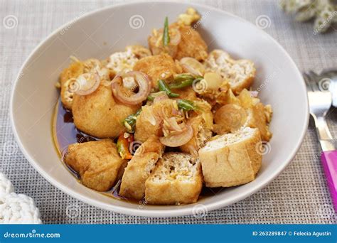 Tahu Gejrot is Traditional Street Food Made from Fried Tofu with ...