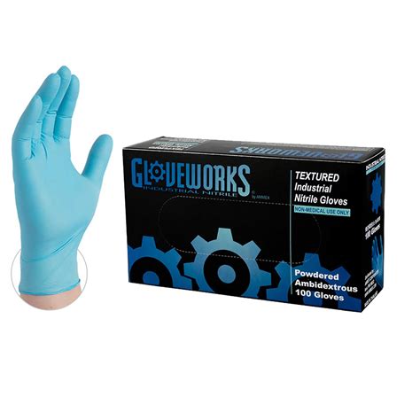 Gloveworks Nitrile Latex-Free Industrial Gloves, X-Large, Blue, 100/Box - Walmart.com - Walmart.com