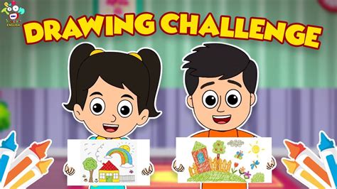 DRAWING CHALLENGE | Gattu Vs Chinki | English Moral Stories | English Animated | English Cartoon ...