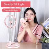 MAMEN 10 inch Selfie Ring Light LED Dimmable Video Studio Photography ...