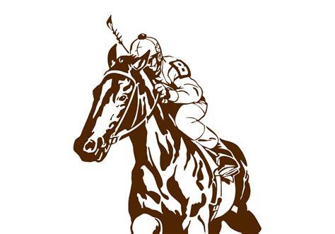 Jockey On Horse - Download Free Vector Art, Stock Graphics & Images