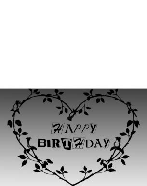 Black White Birthday Cards