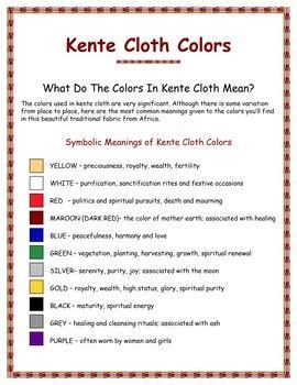 Kente Cloth - What Do The Colors Mean?