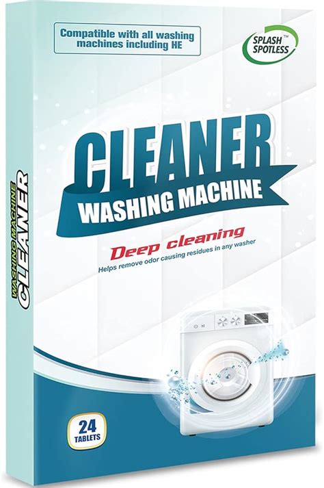 Splash Spotless Washing Machine Cleaner Deep Cleaning for HE Top Load Washers and Front Load, 24 ...