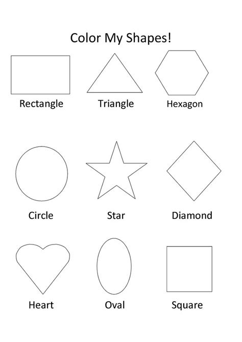 Color The Shapes Worksheet – Kids Learning Activity | Preschool ...