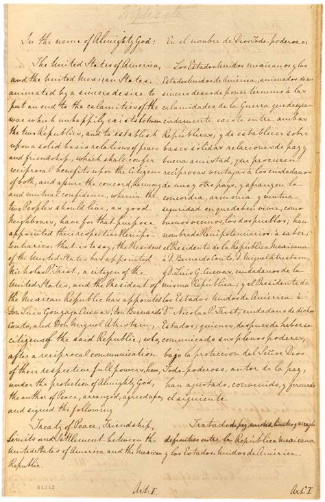 Looking Back - The Treaty of Guadalupe Hidalgo — Harris County Law Library