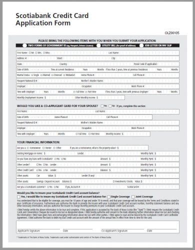 √ Free Printable Credit Card Application Form and How to Fill It