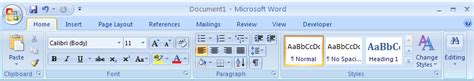 Tabs on Ribbon : Ribbon « Introduction « Microsoft Office Word 2007 Tutorial