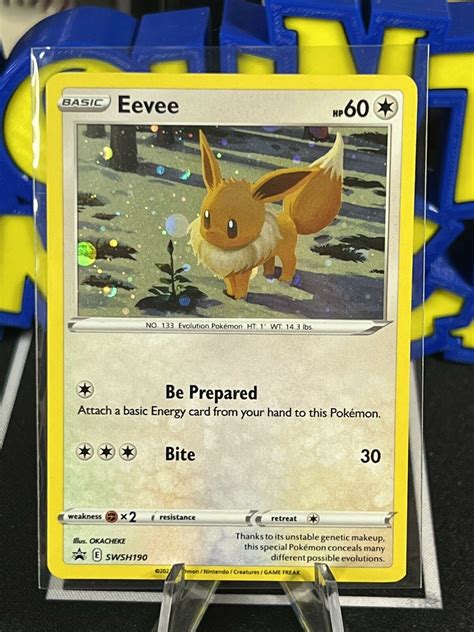 Eevee SWSH190 Sword & Shield Brilliant Stars Black Star Promo Holo ...