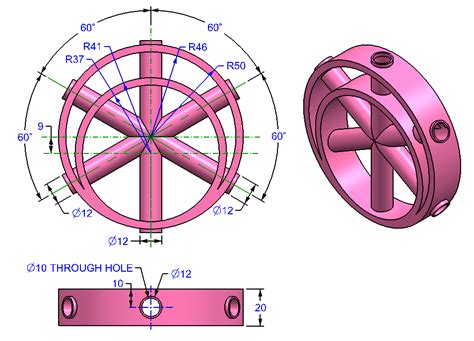 AutoCAD_3D_Exercise_24 practice drawings for beginners | Autocad, Learn autocad, Autocad drawing