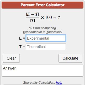 Percent Error Calculator