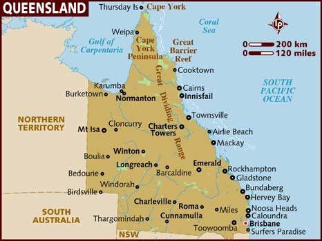 Queensland Regional Map Pictures | Map of Australia Region Political