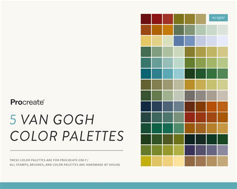 Van Gogh Classic Color Palette Procreate Color Palette Color | lupon.gov.ph