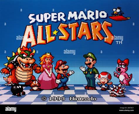 Super Mario All Stars - SNES Super Nintendo - Editorial use only Stock Photo - Alamy