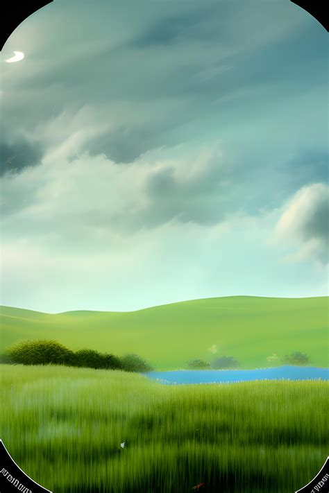 cyan sky green grass | Wallpapers.ai