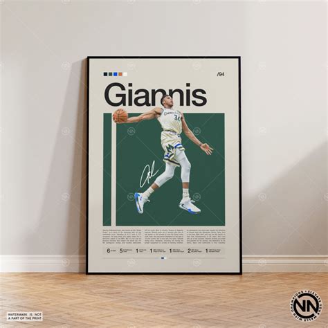 Giannis Antetokounmpo Poster, Milwaukee Bucks Poster, Sports - Inspire ...