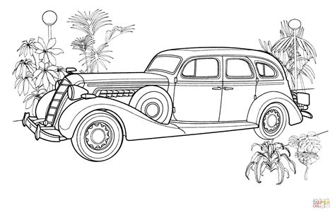 Vintage car coloring page | Free Printable Coloring Pages