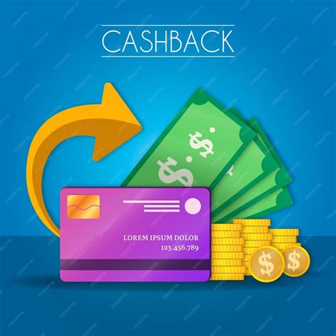 Free Vector | Cashback concept with banknotes and credit card