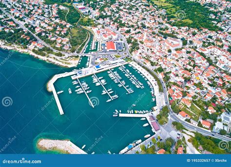 Town of Novi Vinodolski Aerial Panoramic View, Adriatic Sea Stock Image - Image of blue, coast ...