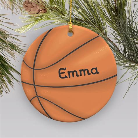 Basketball Personalized Ceramic Ornament | GiftsForYouNow