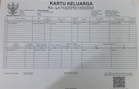 Kartu Keluarga Format Baru Cvc - IMAGESEE